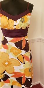 City Triangles Fit and Flare Tie Back Floral Dress